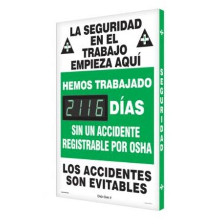 Accuform DIGIDAY 3 ELECTRONIC SAFETY SHSCK116 SHSCK116